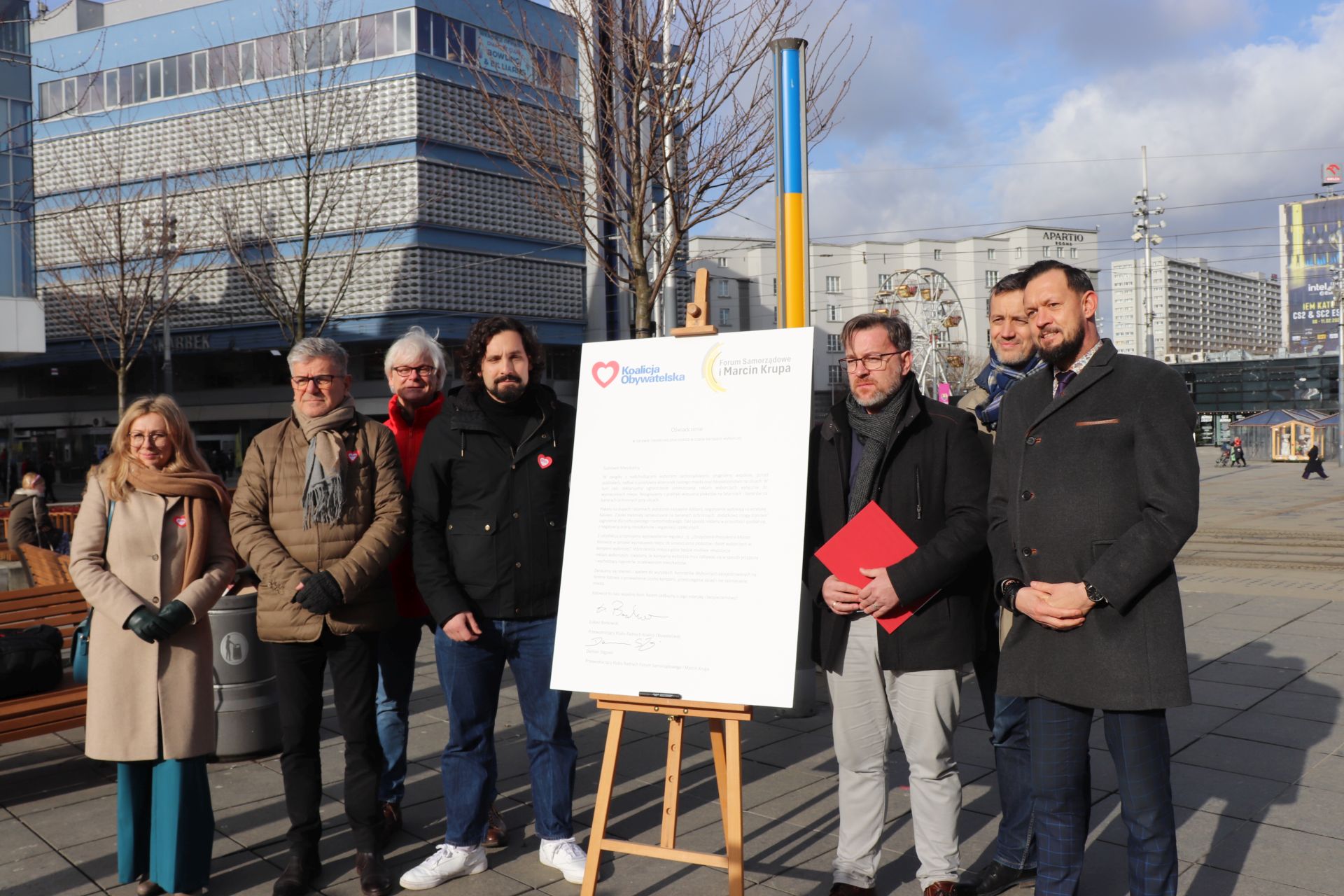 reprezentanci KO w Katowicach oraz Forum Samorządowego i Marcina Krupy