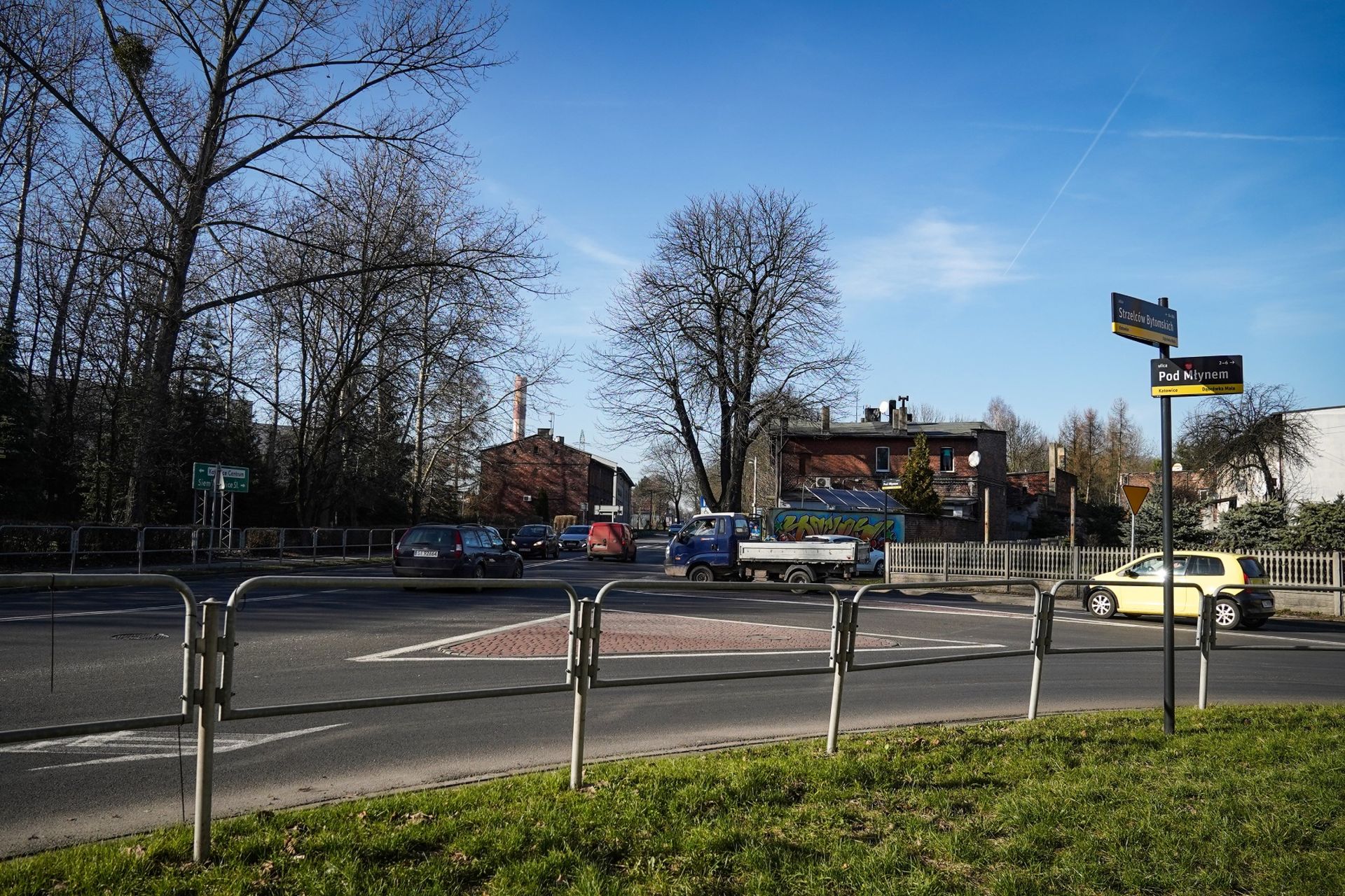 skrzyżowanie strzelców bytomskich i pod młynem katowice