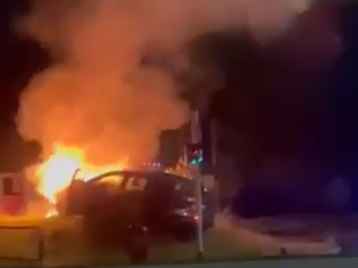 Pożar samochodu na Załężu w Katowicach