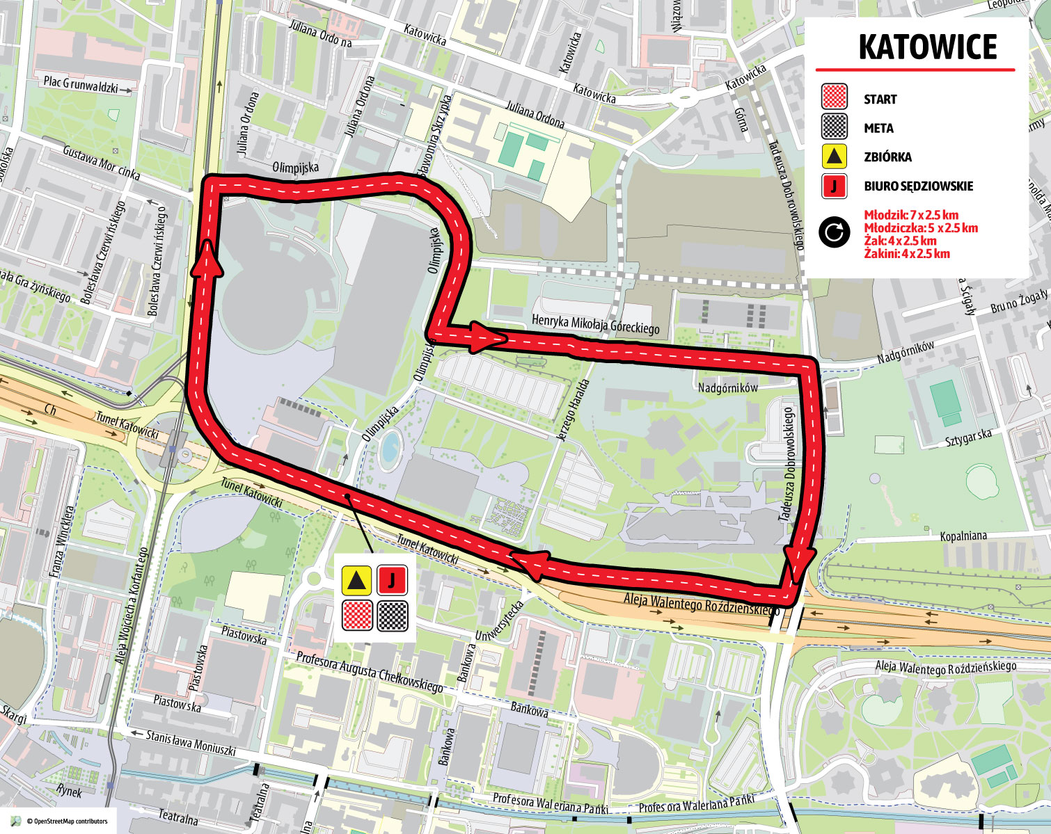 trasa tour de pologne junior w katowicach