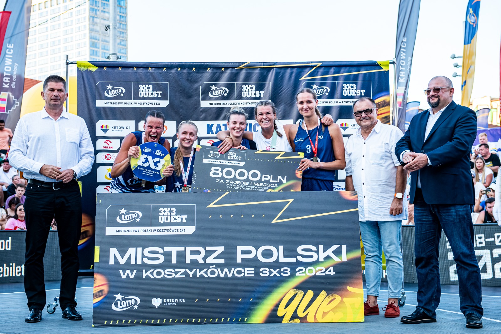 mistrzynie polski w koszykówce 3x3 na katowickim rynku