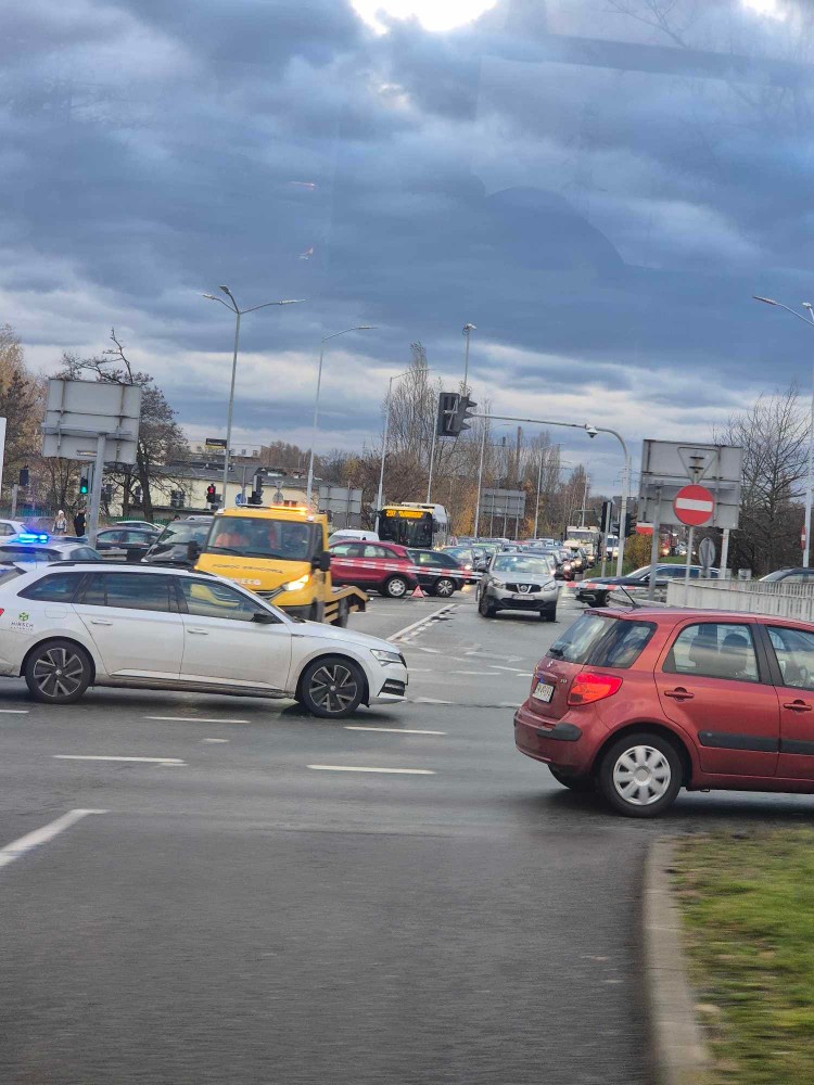 Wypadek na ul. Chorzowskiej w Katowicach