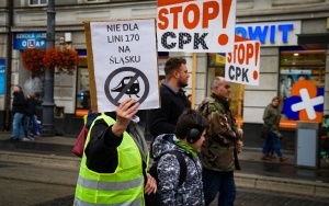 Protest przeciwko CPK w Katowicach [Listopad 2022] (19)