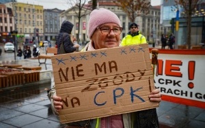 Protest przeciwko CPK w Katowicach [Listopad 2022] (13)