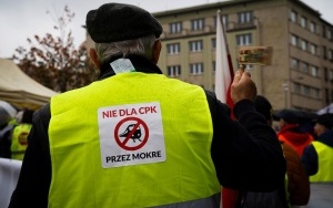 Protest przeciwko CPK w Katowicach [Listopad 2022] (3)