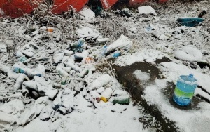 Porzucone odpady w pobliżu torów przy ul. Mikołowskiej 7 (8)