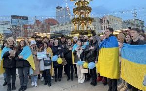 Ukraińcy manifestowali na rynku w Katowicach (1)