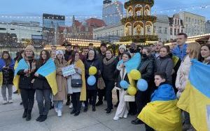 Ukraińcy manifestowali na rynku w Katowicach (4)