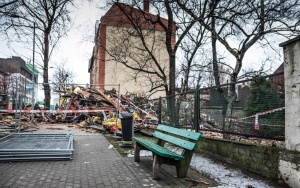 Zdjęcia z rozbiórki zawalonej kamienicy przy Bednorza w Katowicach (13)