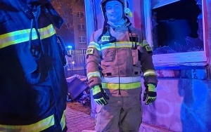 Pożar mieszkania przy ul. Gnieźnieńskiej (2)