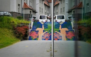 Artystyczne schody przy ASP w Katowicach (1)