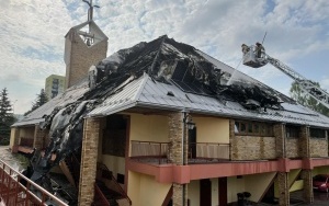 Kościół św. Floriana w Sosnowcu po pożarze (2)