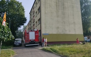 Pożar przy ul. Zamenhofa w Katowicach (1)