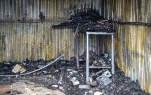 Pożar garażu na Załężu w Katowicach  (4)