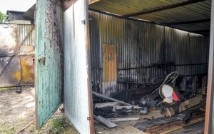 Pożar garażu na Załężu w Katowicach  (3)