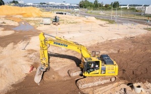 Budowa nowego parkingu przy Katowice Airport [sierpień 2023] (3)