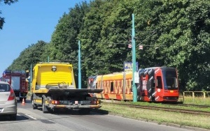 Wypadek tramwaju i samochodu na ul. Chorzowskiej (4)