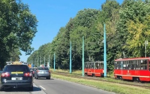 Wypadek tramwaju i samochodu na ul. Chorzowskiej (2)