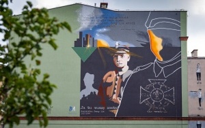 Mural upamiętniający harcmistrza Jerzego Lisa przy ul. Gliwickiej w Katowicach (2)