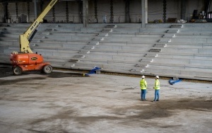 Postęp prac na budowie Stadionu Miejskiego w Katowicach [PAŹDZIERNIK 2023] (13)