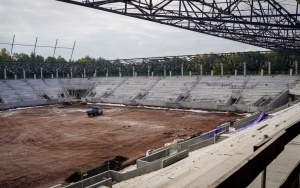 Postęp prac na budowie Stadionu Miejskiego w Katowicach [PAŹDZIERNIK 2023] (6)