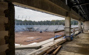 Postęp prac na budowie Stadionu Miejskiego w Katowicach [PAŹDZIERNIK 2023] (2)