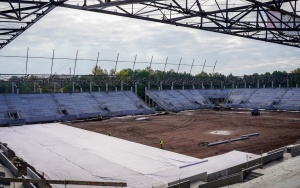 Postęp prac na budowie Stadionu Miejskiego w Katowicach [PAŹDZIERNIK 2023] (9)