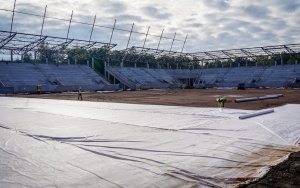 Postęp prac na budowie Stadionu Miejskiego w Katowicach [PAŹDZIERNIK 2023] (7)
