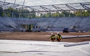 Postęp prac na budowie Stadionu Miejskiego w Katowicach [PAŹDZIERNIK 2023] (6)