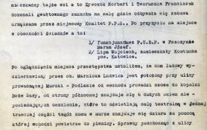 Protokół oględzin Domu Ludowego w Kostuchnie, 26 stycznia 1948 r. (IPN Ka 238/2057)