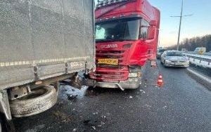 Wypadek ciężarówek na A4 w Mysłowicach (4)