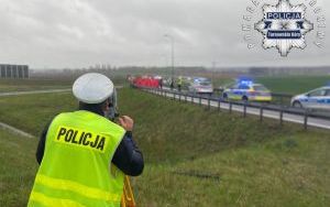 Wypadek na A1 w Czekanowie (2)