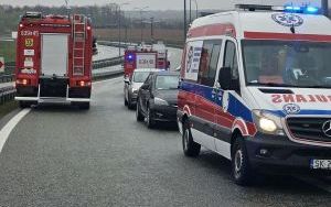 Wypadek na A1 w Czekanowie (1)