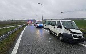 Wypadek na A1 w Czekanowie (2)