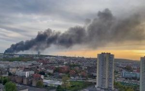 Pożar hali z hulajnogami w Katowicach