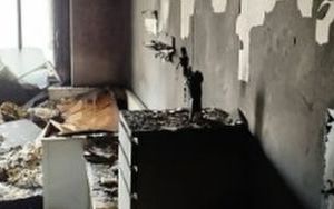 Pożar w Mysłowicach. Spłonęło mieszkanie rodziny  (2)
