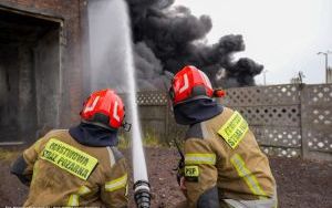 Walka z ogniem strażaków na składowisku odpadów w Siemianowicach Śląskich (15)