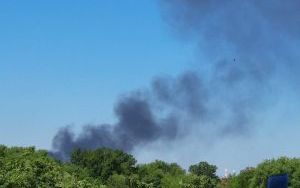 Pożar składowiska odpadów w Świętochłowicach. Dym widać było z daleka (1)