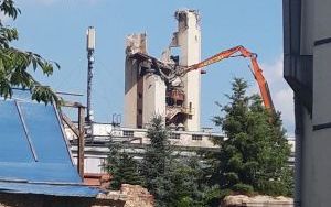 Rozbiórka wieży szybu Roździeński w Katowicach-Giszowcu (3)