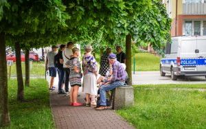 Ewakuacja bloku mieszkalnego przy ul. Zamkowej 61 w Katowicach (3)