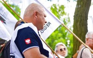 Protest kolejarzy przed siedzibą PKP Cargo w Katowicach (1)