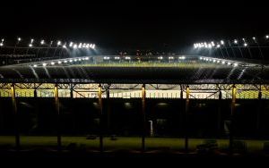 Rozświetlony Stadion Miejski w Katowicach [PAŹDZIERNIK 2024] (2)