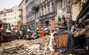 Akcja ratownicza po wybuchu gazu w kamienicy  23.10.2014 r. Katowice, ul. Chopina (14)