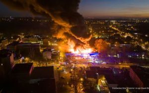 Pożar sklepu z odzieżą w Rudzie Śląskiej [25.11.2024] (1)