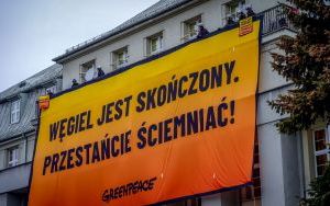 Protest Greenpeace przed Ministerstwem Przemysłu w Katowicach [04.12.204] (4)