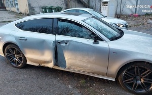 Policyjny pościg za kradzionym samochodem w Katowicach-Murckach (4)