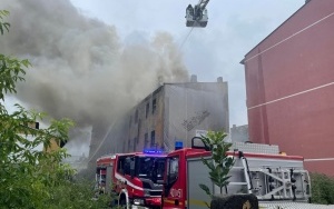 Pożar pustostanu w Będzinie [05.07.2022] (1)