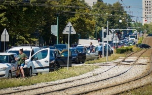 Awaria tramwaju na rondzie Ziętka w Katowicach (5)