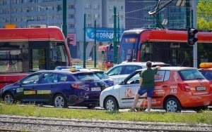 Awaria tramwaju na rondzie Ziętka w Katowicach (7)