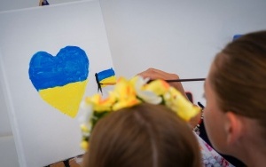 Obchody Dnia Niepodległości Ukrainy w Katowicach w Punkcie Informacyjnym dla Uchodźców (5)
